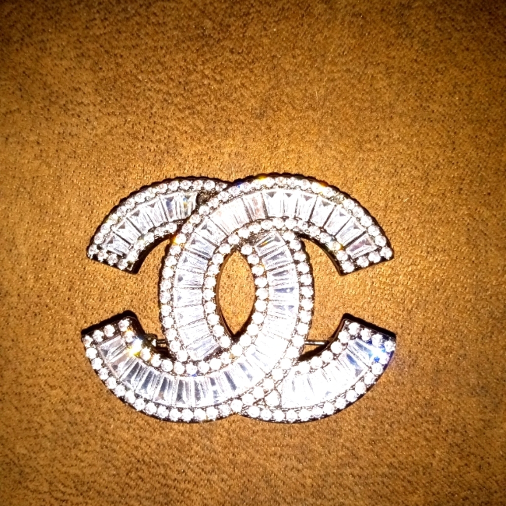 Chanel Vintage Rhinestone Pin.